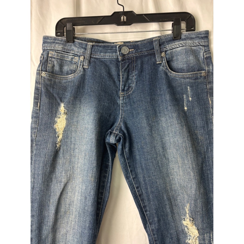 KUT from the Kloth Celine Slouchy Boyfriend Distressed Jeans Medium Wash Size 8